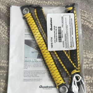 Quadratec JeepYellow and Black Paracord Grab Handles